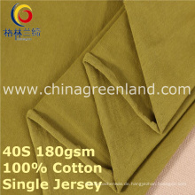 Baumwoll-Spandex-Single-Jersey-Strickgewebe für Kleidungsstück Tee (GLLML378)